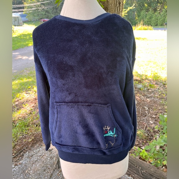 JOYSPUN LLAMA SOFT PULLOVER SWEATER with FRONT POCKET POUCH MEDIUM WOMENS - Picture 1 of 6